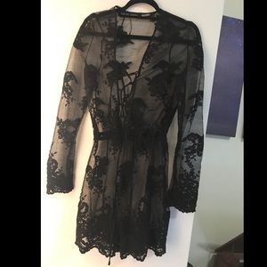 Black lace cover up
